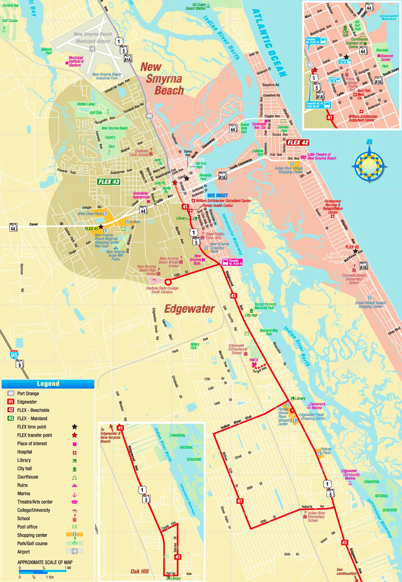 New Smyrna Beach Tourist Map