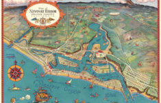 Newport Beach Map Pictorial Map Of Newport Beach Ca Print On