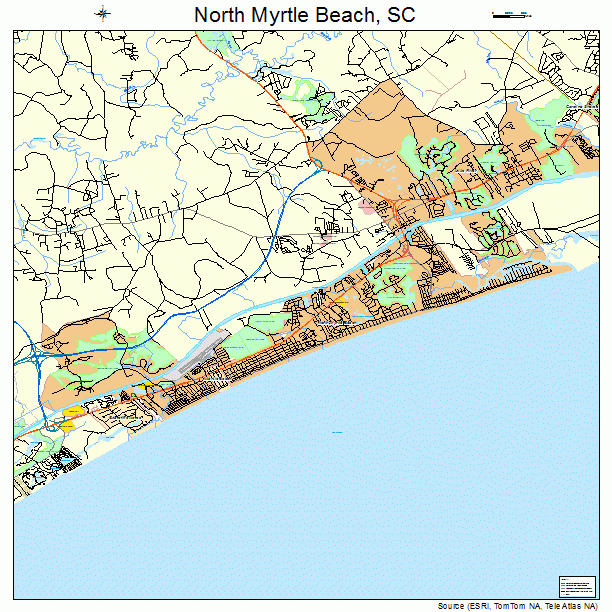 North Myrtle Beach South Carolina Street Map 4551280