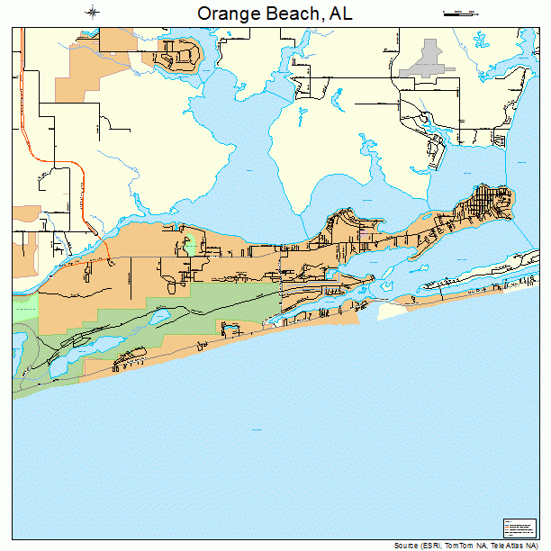 Orange Beach Alabama Street Map 0157144