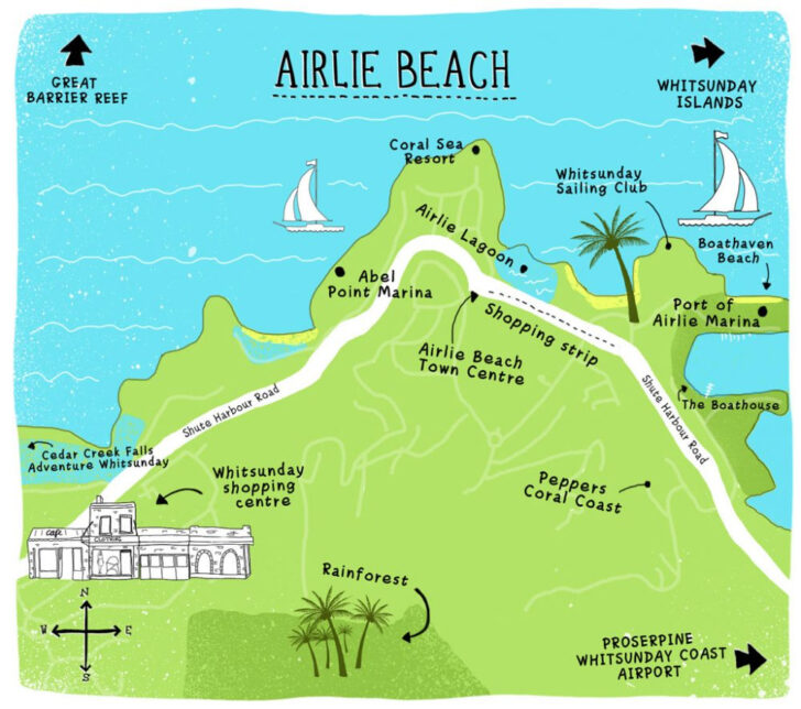 Map Of Airlie Beach Qld
