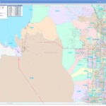 Palm Beach County FL Wall Map Color Cast Style By MarketMAPS