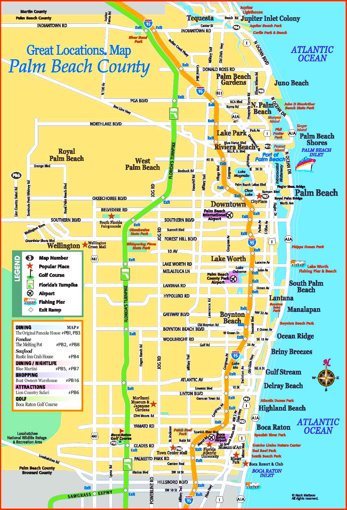 Palm Beach County Tourist Map