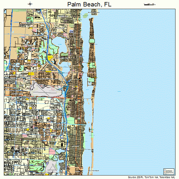 Palm Beach Florida Street Map 1254025