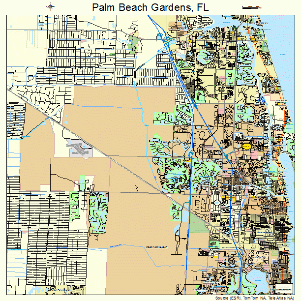 Palm Beach Gardens Florida Street Map 1254075