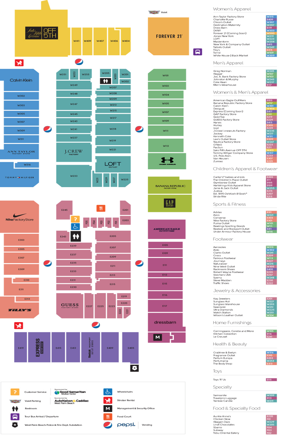 Palm Beach Outlets Map Gadgets 2018