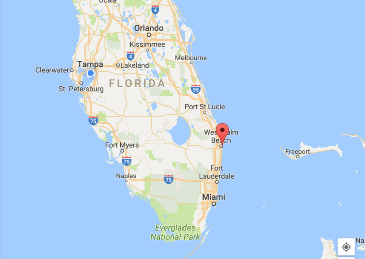 Palm Beach Map Google