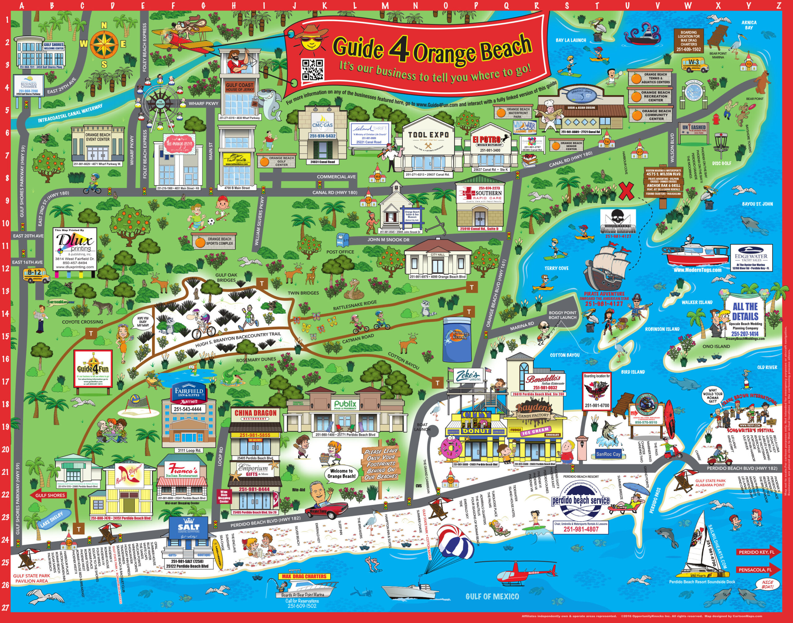 Map Orange Beach Alabama Beach Map