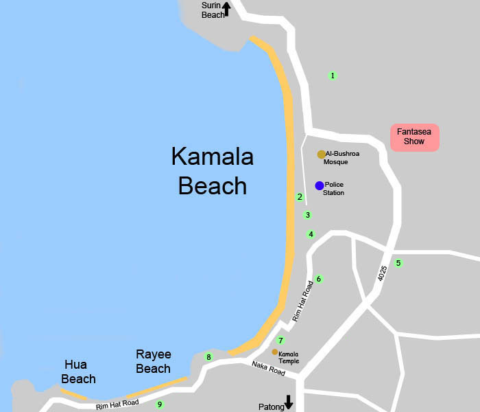 Phuket Map Kamala