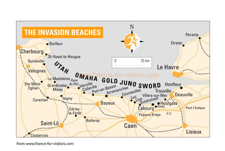 Normandy Beaches Map
