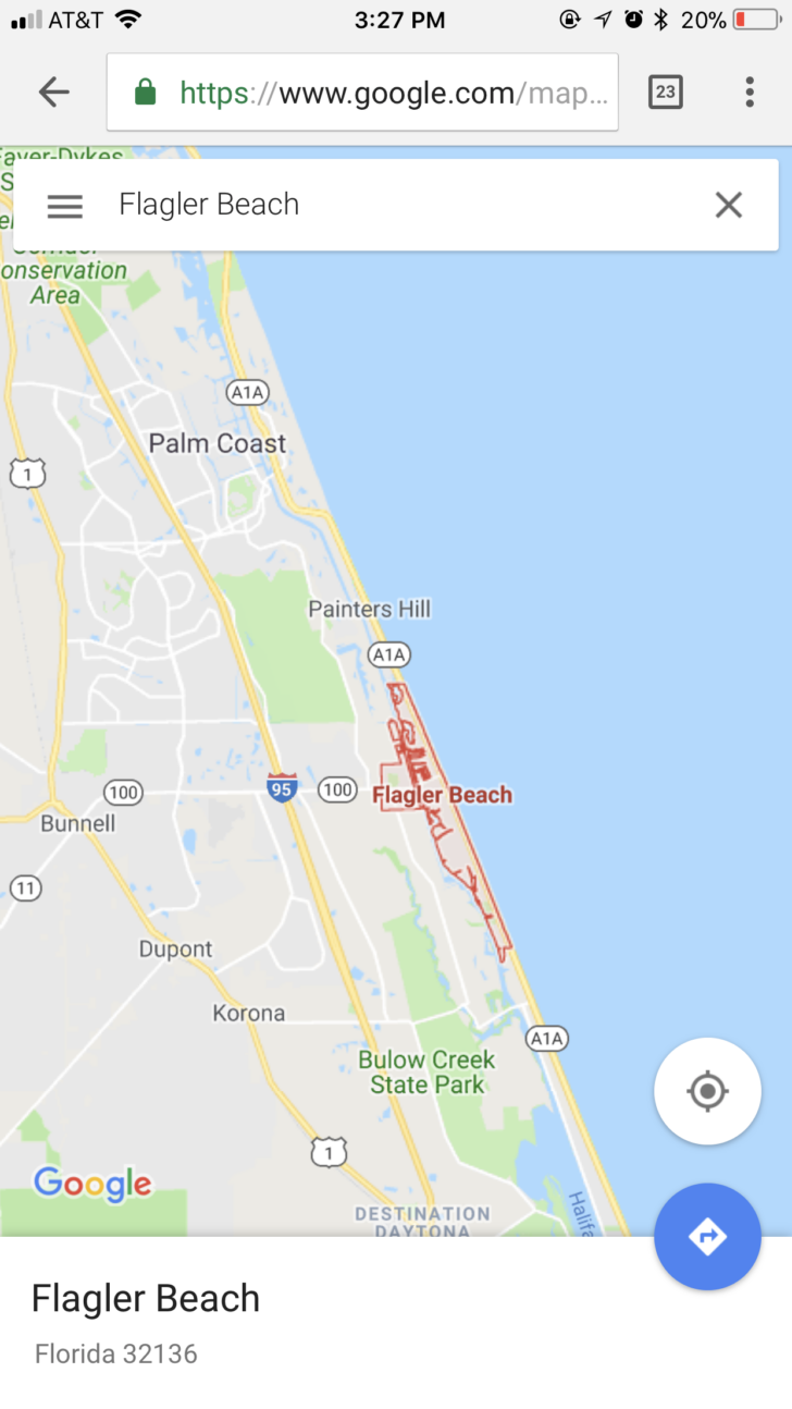 Flagler Beach Map Florida