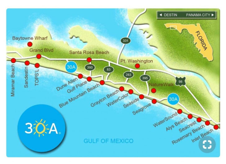 Rosemary Beach Florida Map
