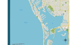 Political Map Of Saint Pete Beach FL Stretched Canvas Print Wall Art