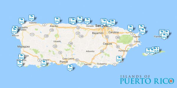 Puerto Rico Has 100 s Of Beaches Check Our Tourist Friendly Map Of 
