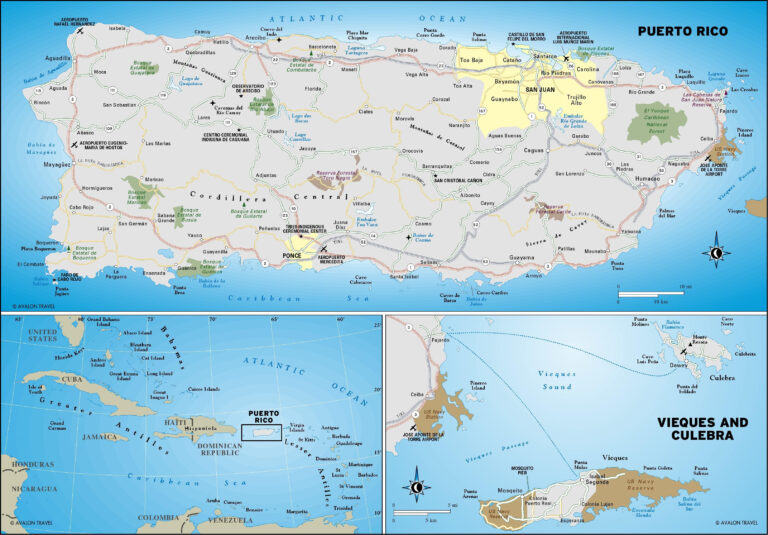 Geographic Map of Puerto Rico