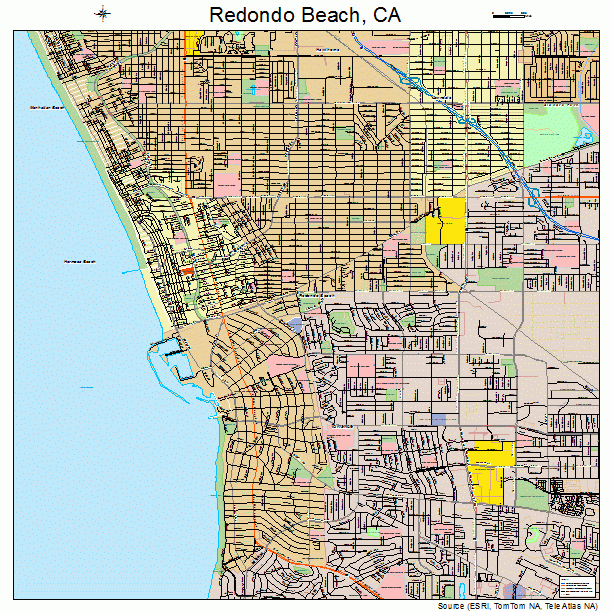 Redondo Beach Ca Map Map Of Farmland Cave