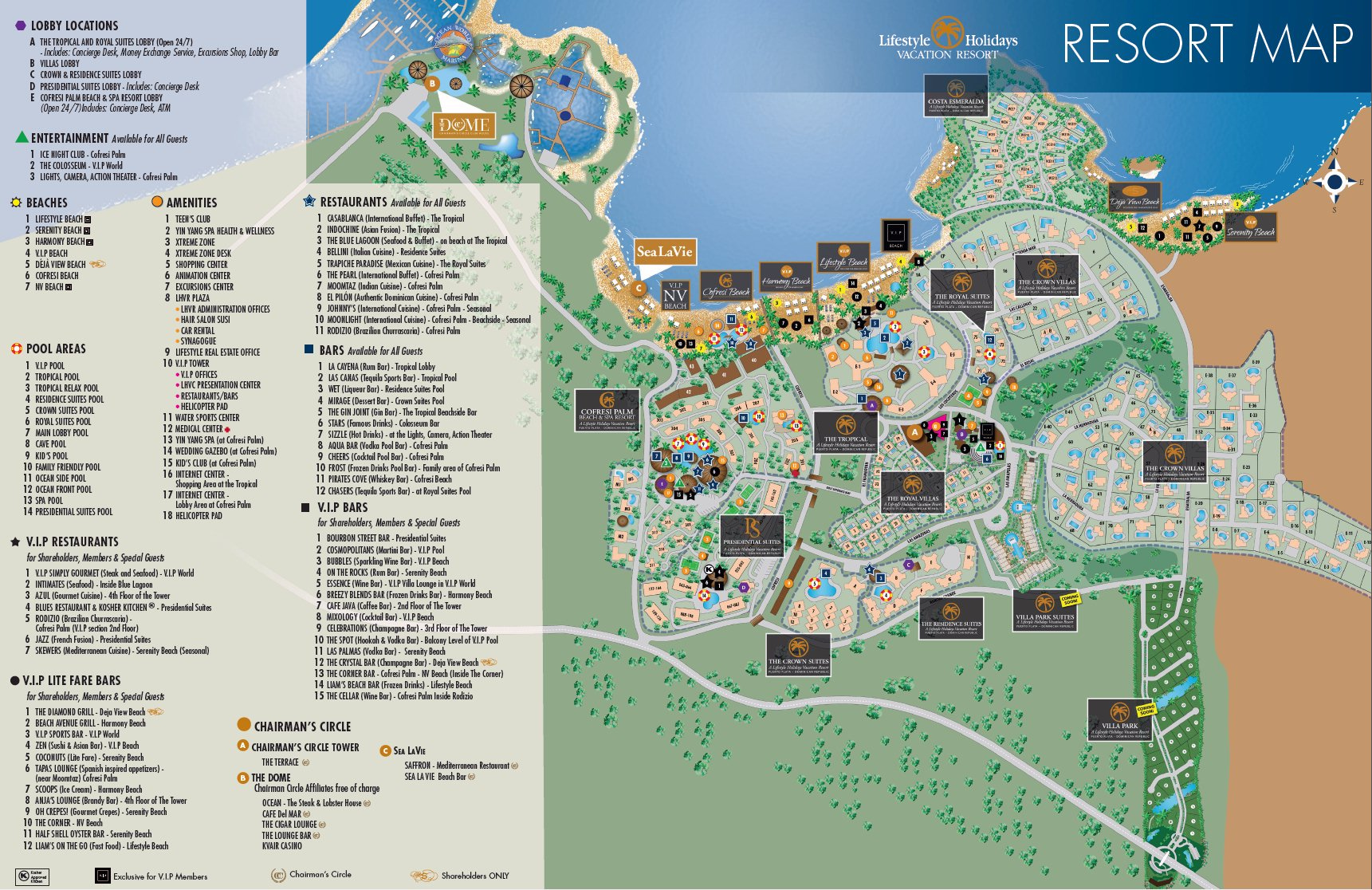 Resort Map Cofresi Palm Beach Spa Puerto Plata D R 