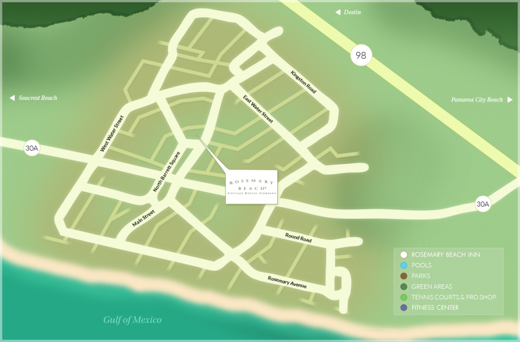 Map Rosemary Beach | Beach Map