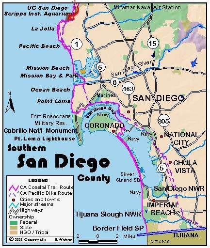 San Diego Beach Map