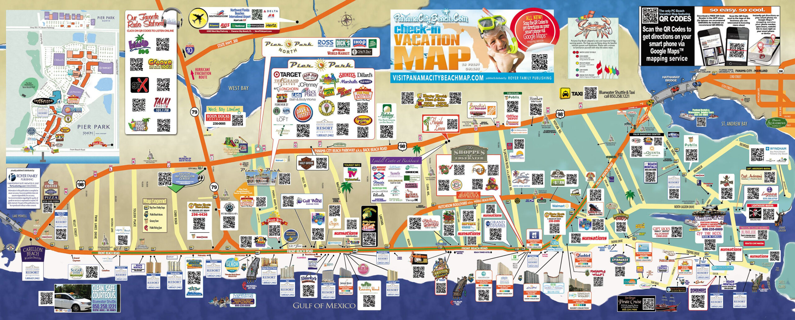 See The Map Online The Official Visitors Map For Panama City Beach 