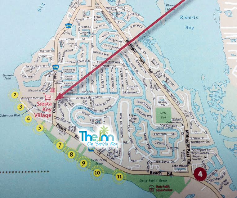 Siesta Key Beach Access Map 