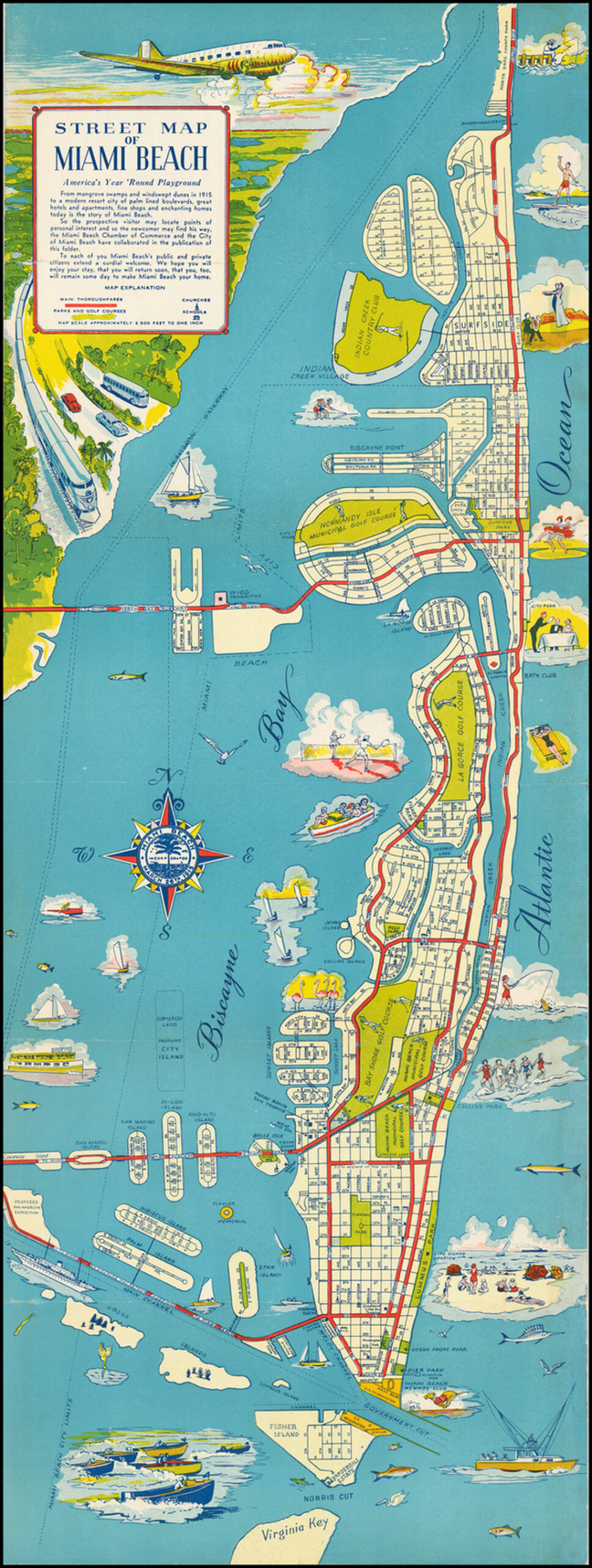 Street Map Of Miami Beach America s Year Round Playground Barry 