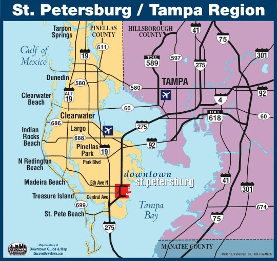 Tampa Beaches Map