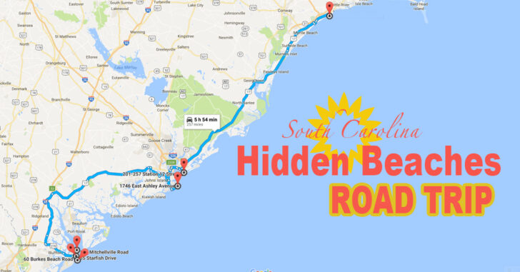 South Carolina Beaches Map
