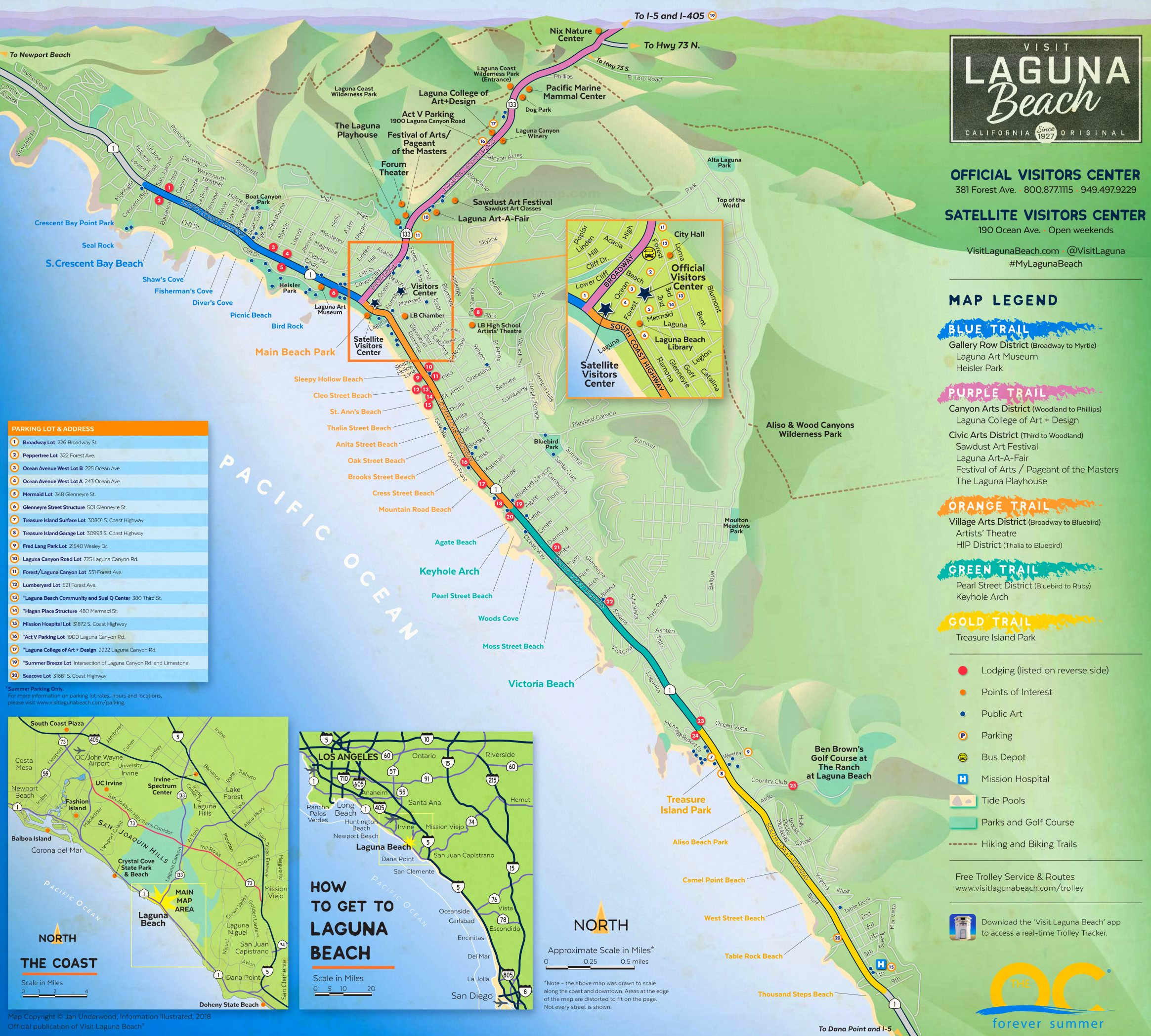 Tourist Map Of Surroundings Of Laguna Beach