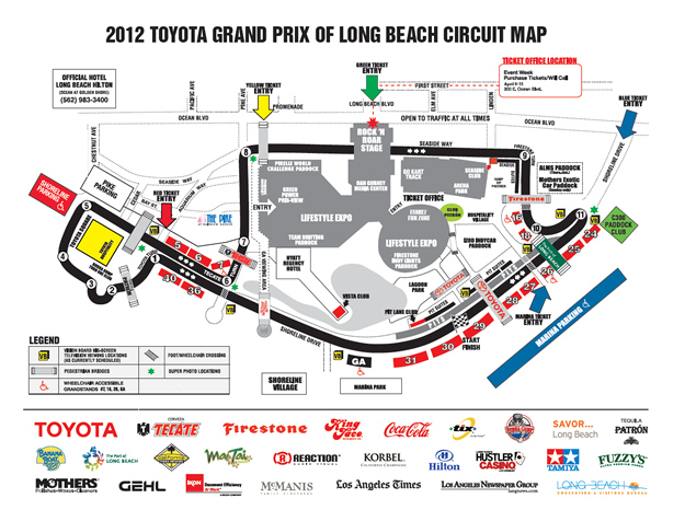 Toyota Grand Prix Of Long Beach 2012 Course Map Route SB Nation 