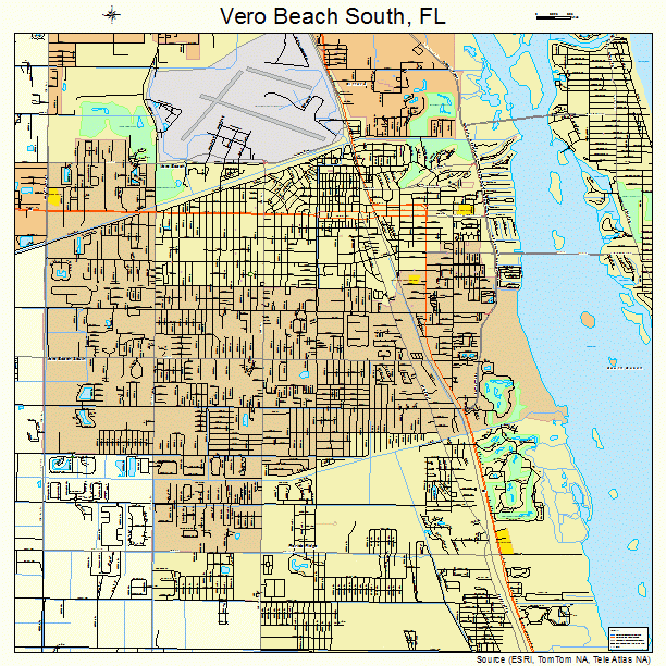 Vero Beach South Florida Street Map 1274200