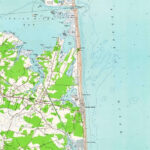 Vintage Map Of Bethany Beach Delaware 1954 Posters By BravuraMedia