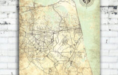 VIRGINIA BEACH Canvas Print VA Virginia Beach Vintage Map Etsy