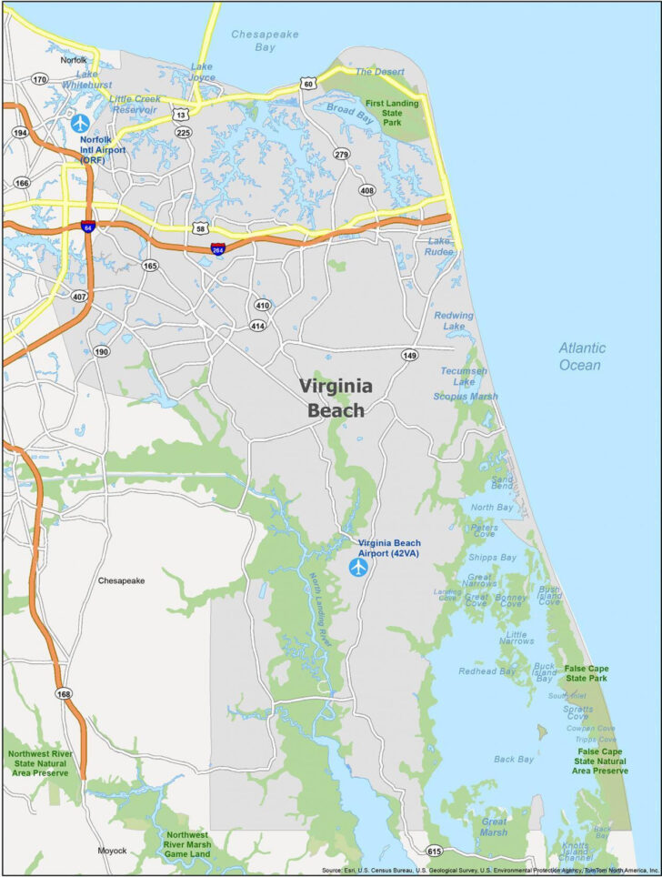 Map Of Virgina Beach