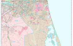 Virginia Beach Virginia Zip Code Wall Map Premium Style By MarketMAPS