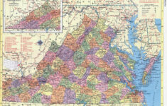 Virginia Map Instant Download 1958 Printable Map Vintage Etsy
