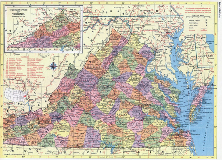 Virginia Beach Map 1958