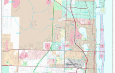 West Palm Beach Florida Zip Code Wall Map Premium Style By MarketMAPS