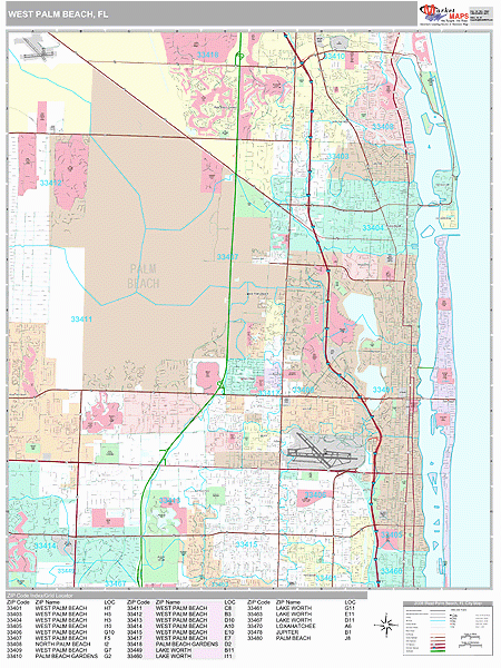  West Palm Beach Zip Code Map 