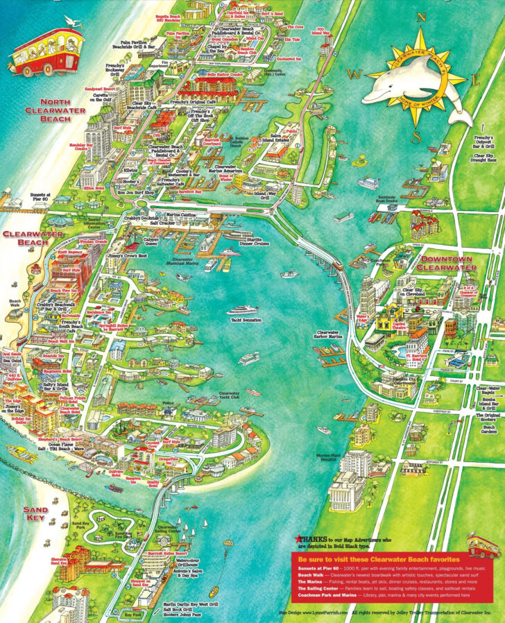 Clearwater Beach Map Of Restaurants