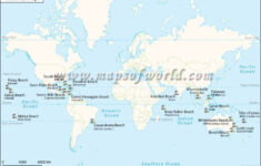 World Beaches Map Showing The Most Popular Beaches Of The World