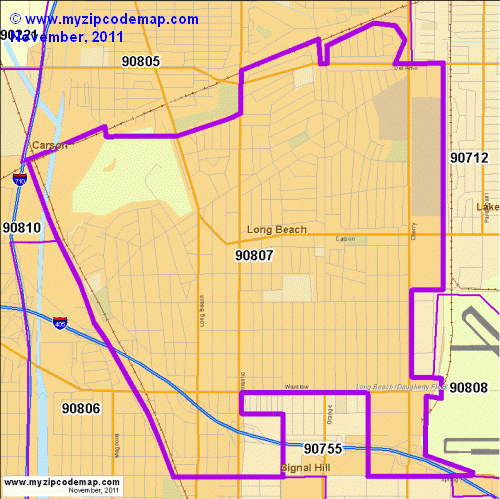 Zip Code Map Of 90807 Demographic Profile Residential Housing 