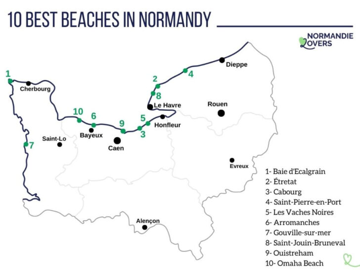Beaches of Normandy France Map