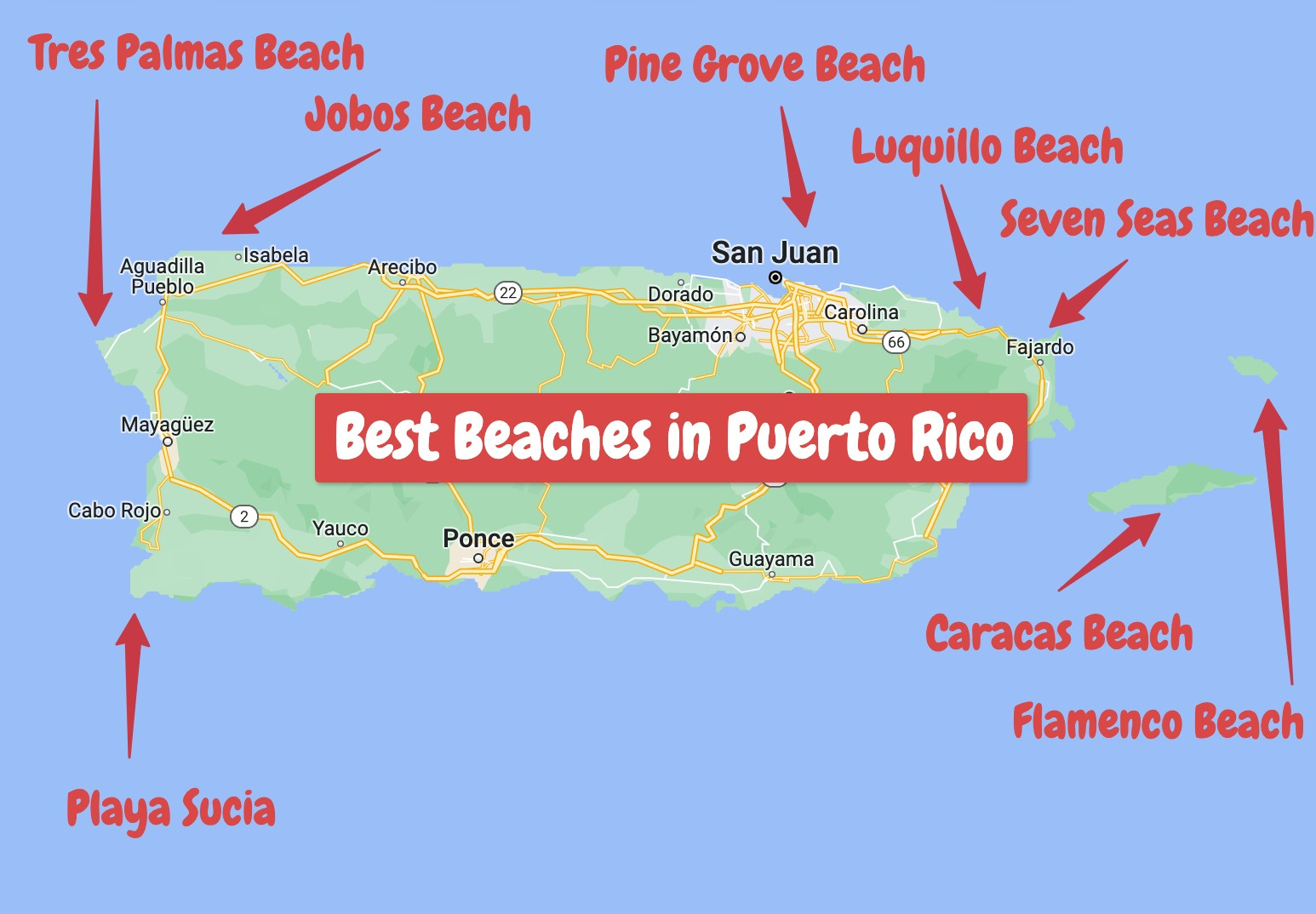 11 Best Beaches In Puerto Rico To Visit In Summer 2023 pertaining to Beaches In Puerto Rico Map