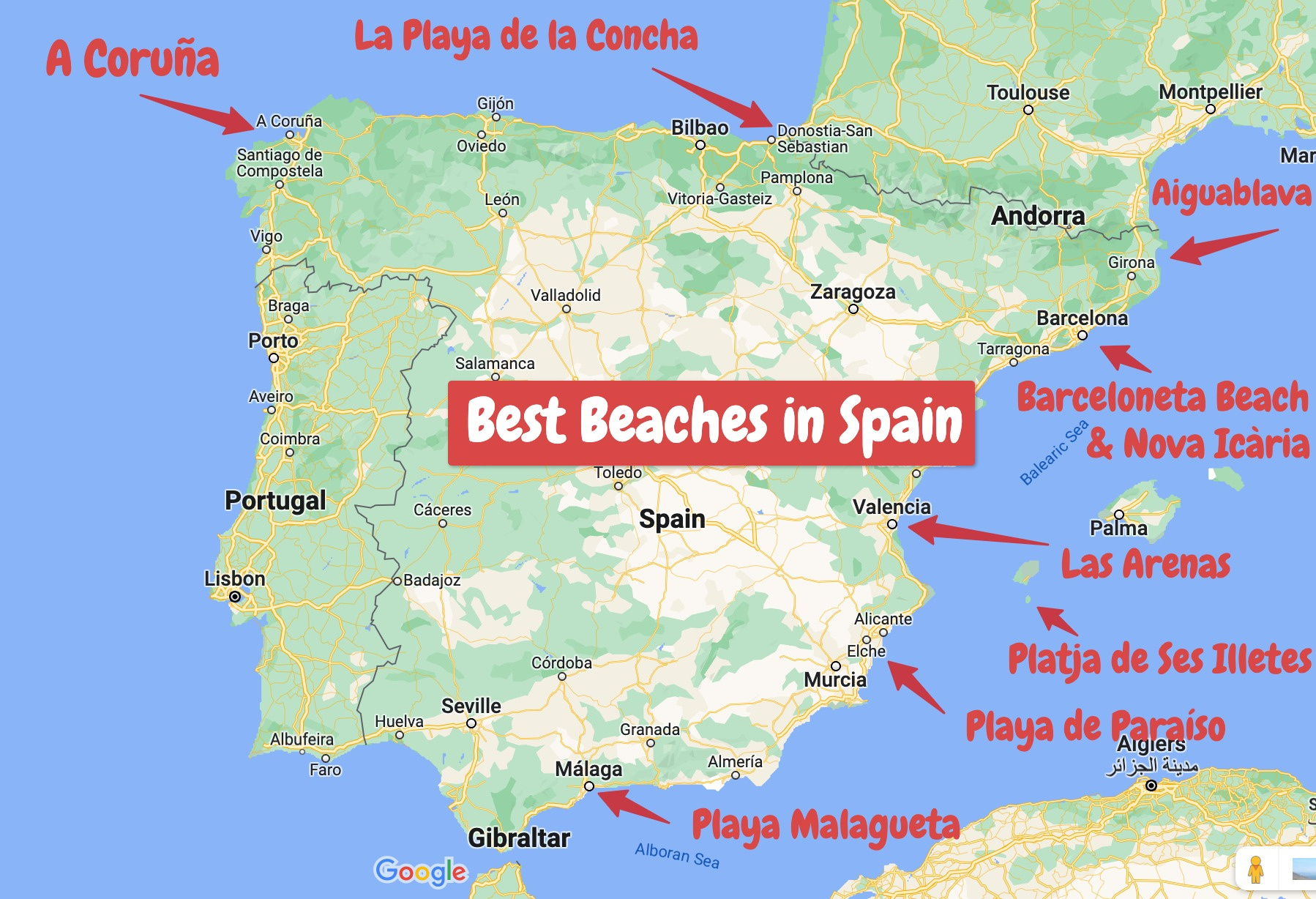 11 Best Beaches In Spain To Explore In Summer inside Best Beaches in Spain Map