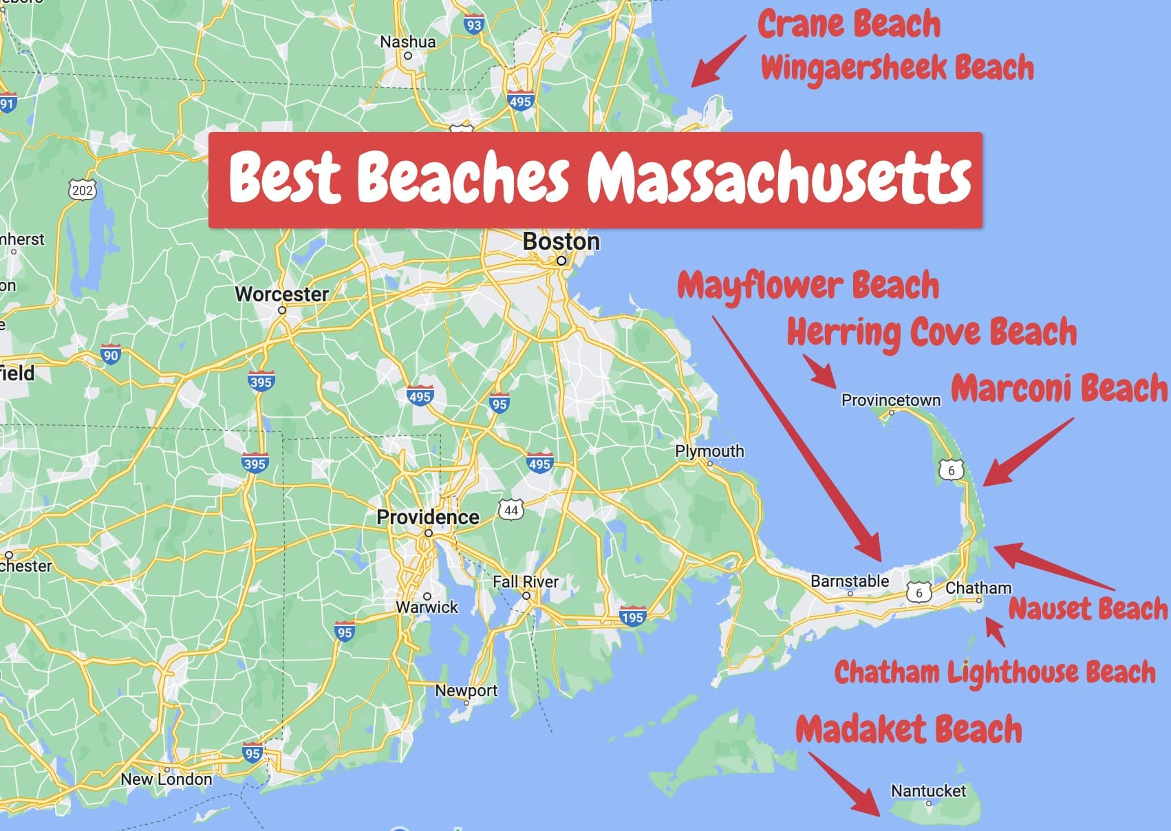 11 Best Beaches To Visit On The Coast Of Massachusetts throughout Map of Beaches in Massachusetts