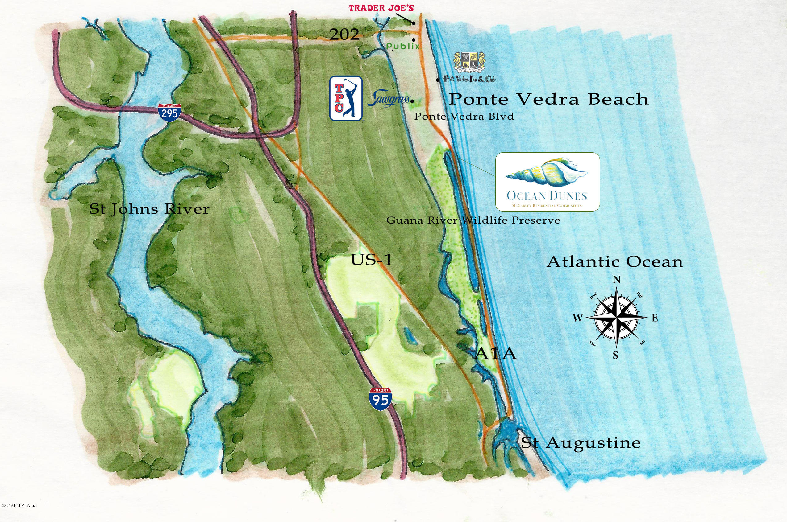 1138 Ponte Vedra Blvd, Ponte Vedra Beach, Fl 32082 | Mls #1088368 regarding Ponte Vedra Beach Fl 32082 Map