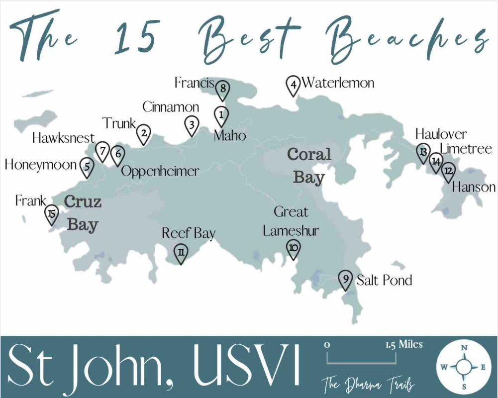 15 Best St John Beaches Usvi | 2025 within St John Usvi Beaches Map