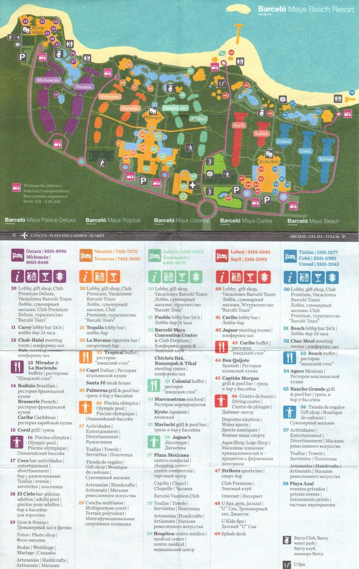 2015 Map Barcelo Maya Beach Resort - Mexican, Riviera. 2016 Has within Map Of Barcelo Maya Beach Resort