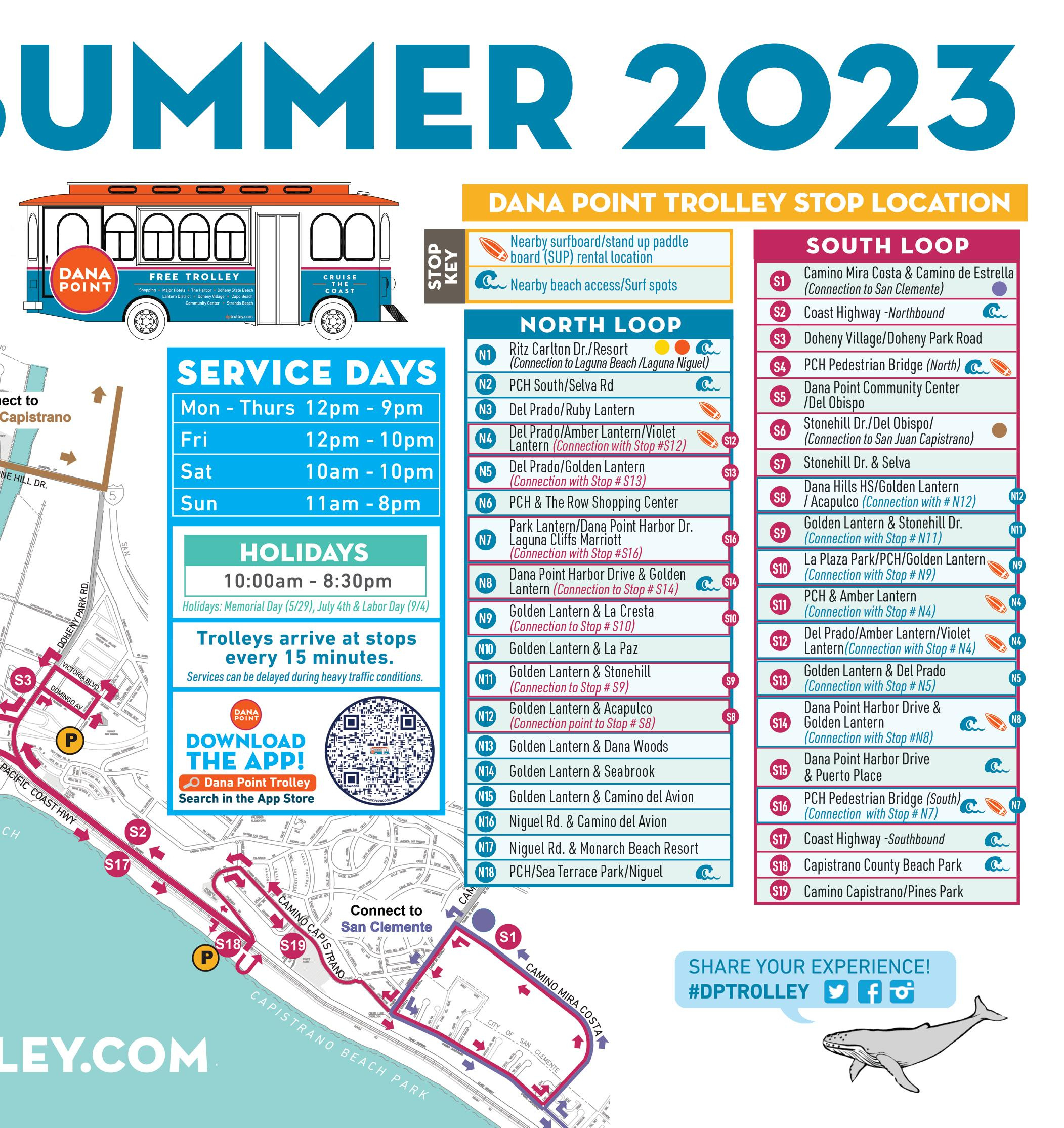2023 Dana Point Trolley Information &amp;amp;Amp; Route Mapdana Point within Laguna Beach Trolley Stops Map